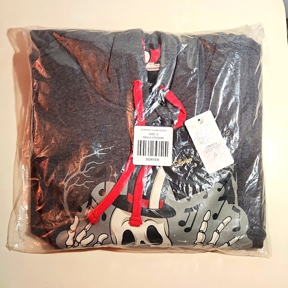 ❤️NWT VINTAGE TORRID HOODIE MICKEY MOUSE RETRO SKELETON HALLOWEEN DISNEY SWEATER - Picture 5 of 12